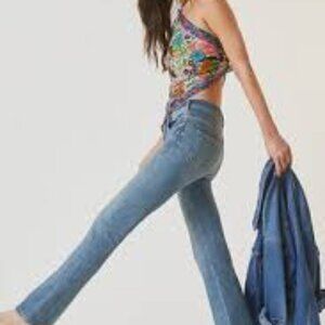 PILCRO by ANTHROPOLOGIE Demilune Bootcut Jeans in Denim‎ Medium Size 27 Used